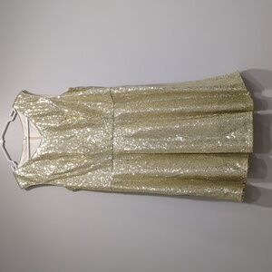 Gold sequin dress
